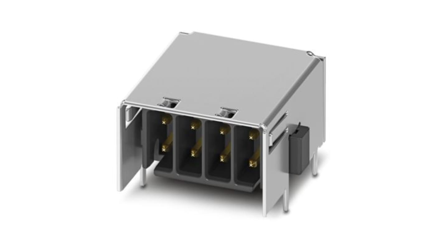 Phoenix Contact DMC Series Straight Wave Soldering PCB Header, 4 Contact(s), 2.54mm Pitch, Shrouded