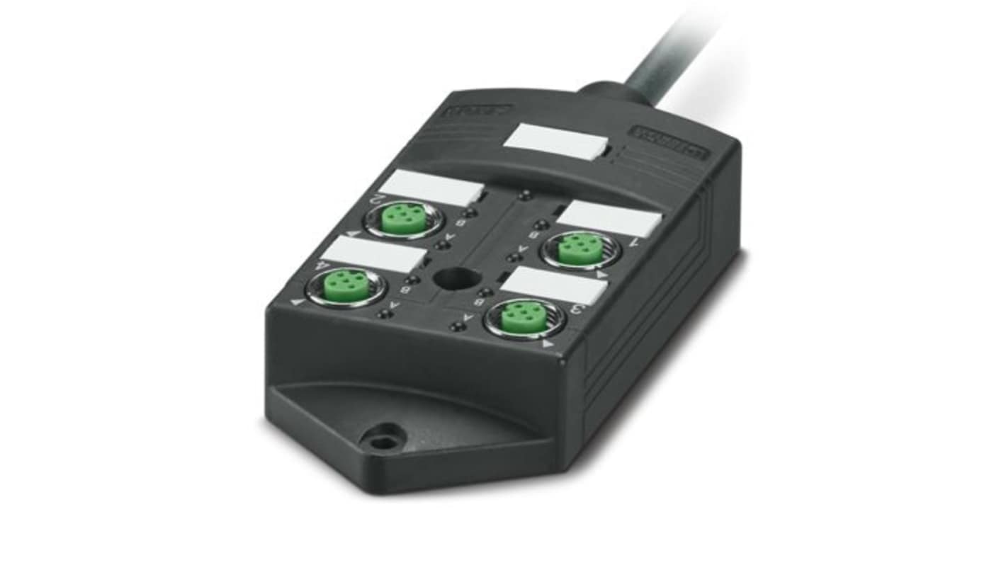 Phoenix Contact SACB Series Distribution Unit, M12, 10m cable, 5 way, 4 port