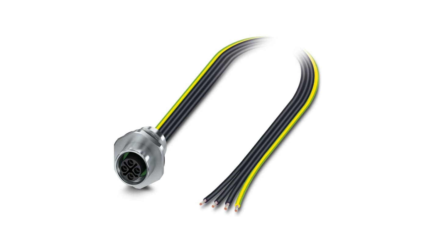 Phoenix Contact Circular Connector, 4 Contacts, Front Mount, M12 Connector, Socket, Female, IP65, IP67, SACC Series