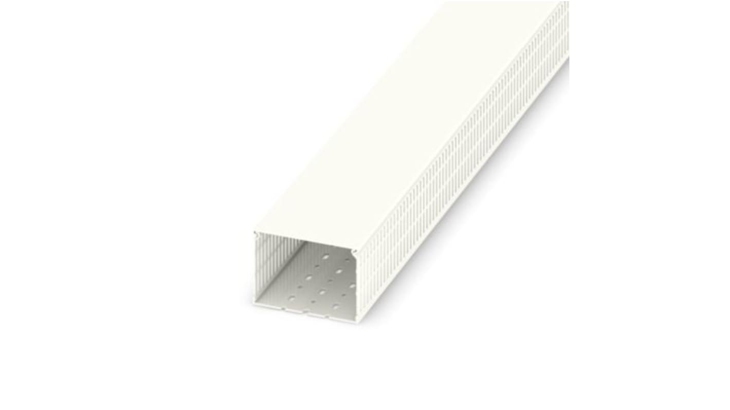 Phoenix Contact CD White Cable Trunking - Open Slot, W120 mm x D80mm, L2m, PVC