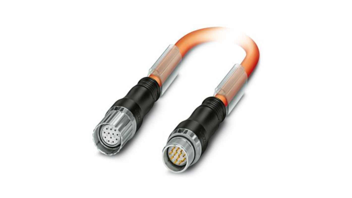Phoenix Contact Connector, 12 Contacts, M23 Connector, Socket, Female, IP67, K-12 Series
