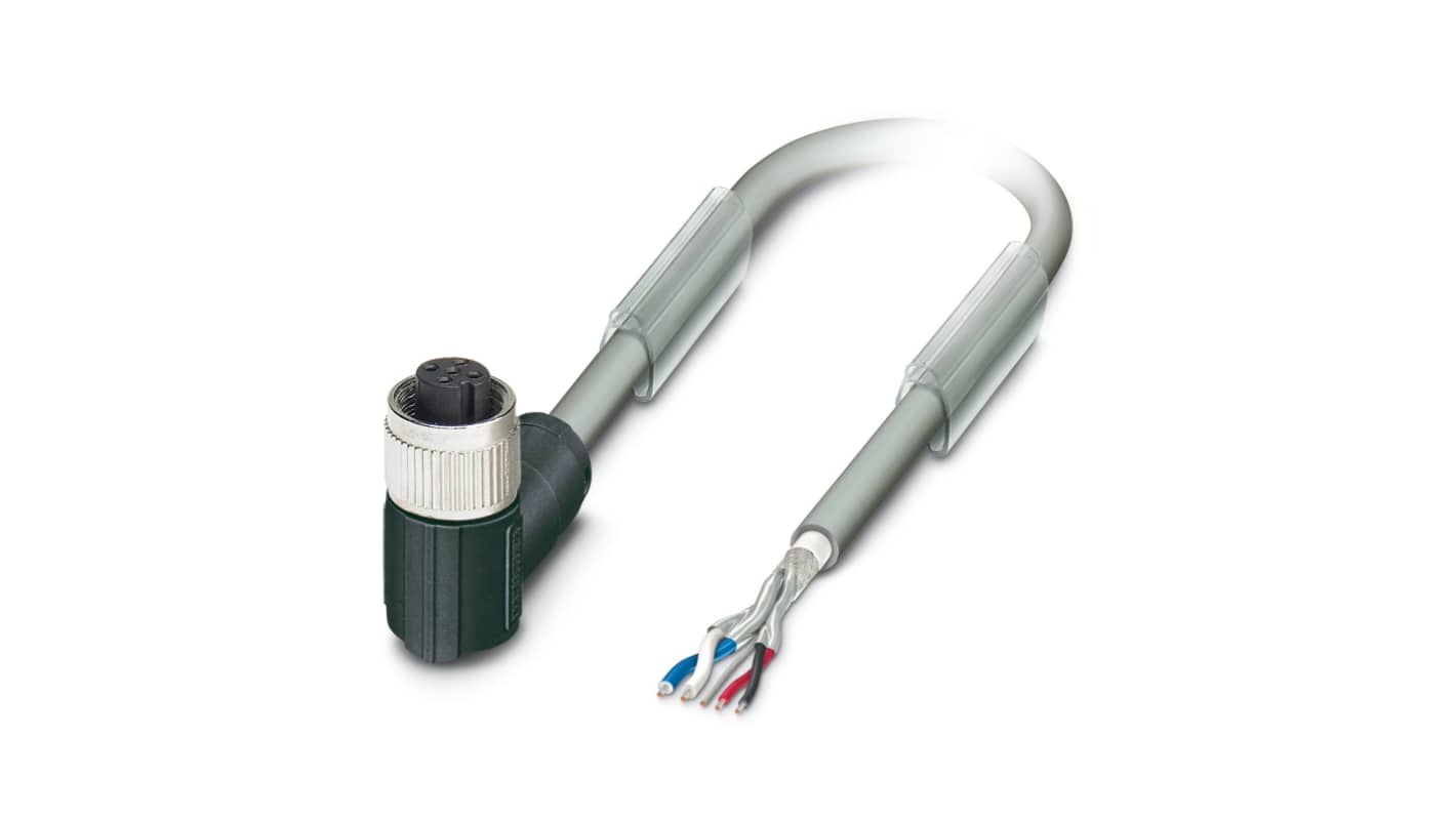 Phoenix Contact SAC Bus Cable, 5 Cores, 0.25 mm², Bus, 10m, Silver Grey Polyurethane PUR Sheath, 24