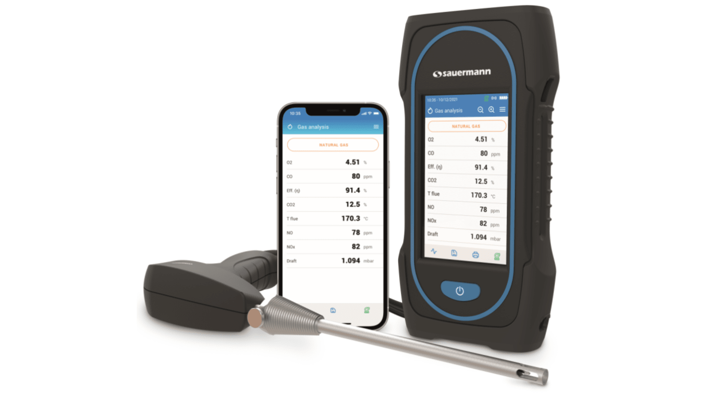 SAUERMANN. Abgasmessgerät für Kohlendioxid, Kohlenmonoxid, Sauerstoff 1ppm 200mbar