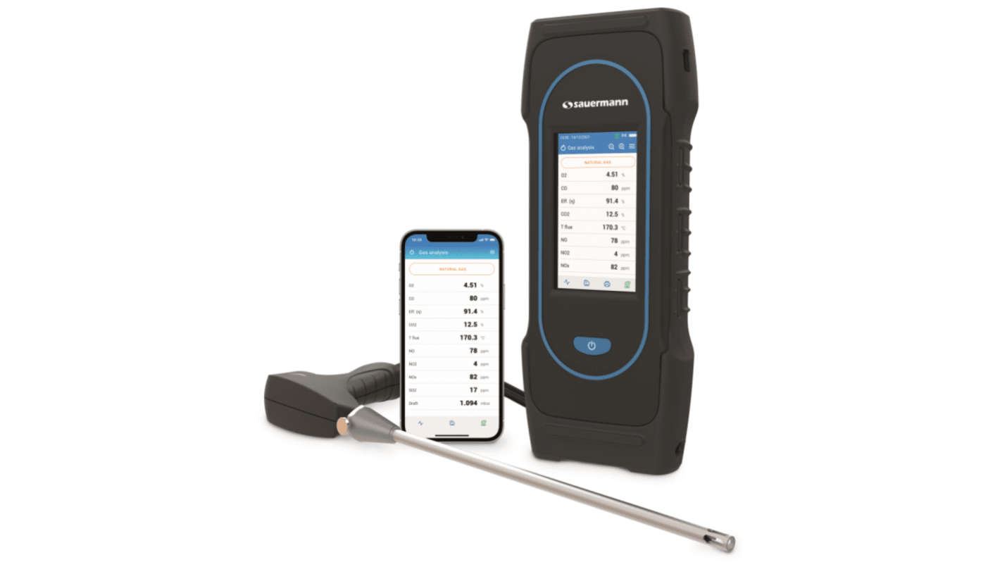 SAUERMANN. Abgasmessgerät für Kohlendioxid, Kohlenmonoxid, Sauerstoff 1ppm 200mbar