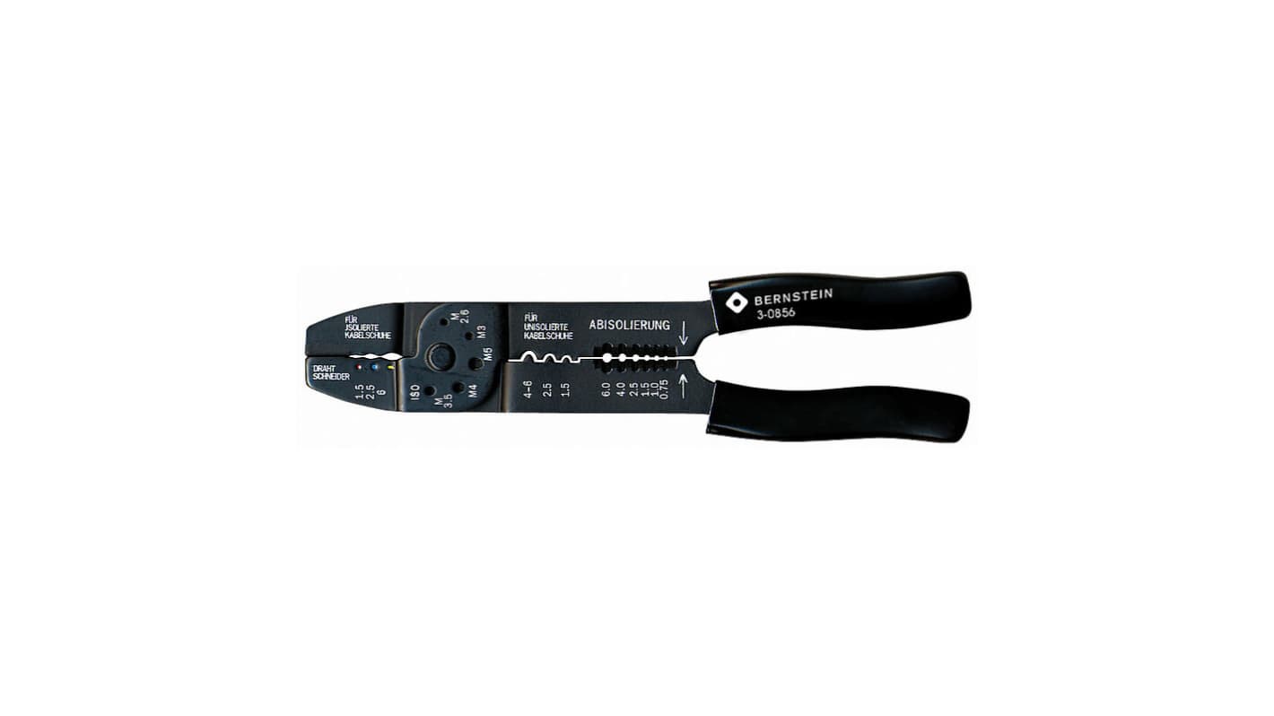 Bernstein 3-0856 Crimping Tool, 240 mm Overall, Flat Tip