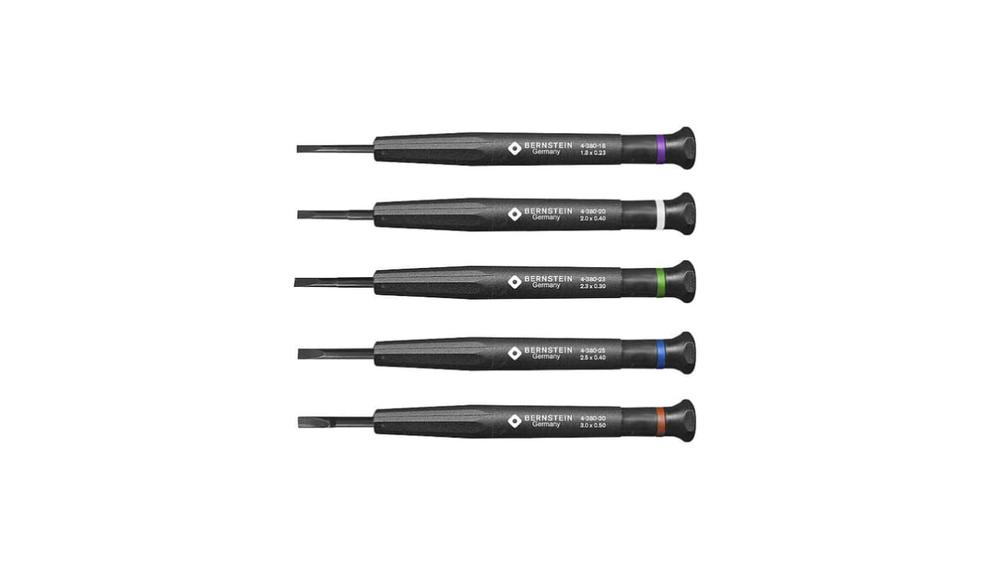 Bernstein Slotted Screwdriver Sets, 5-Piece