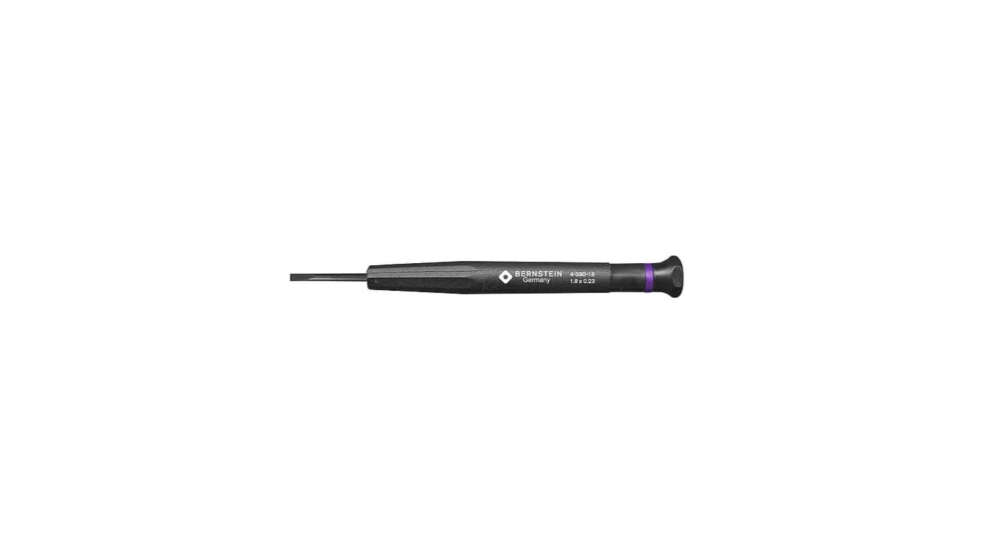 Bernstein Slotted Micro Screwdriver, 17 Blade, 104 Overall