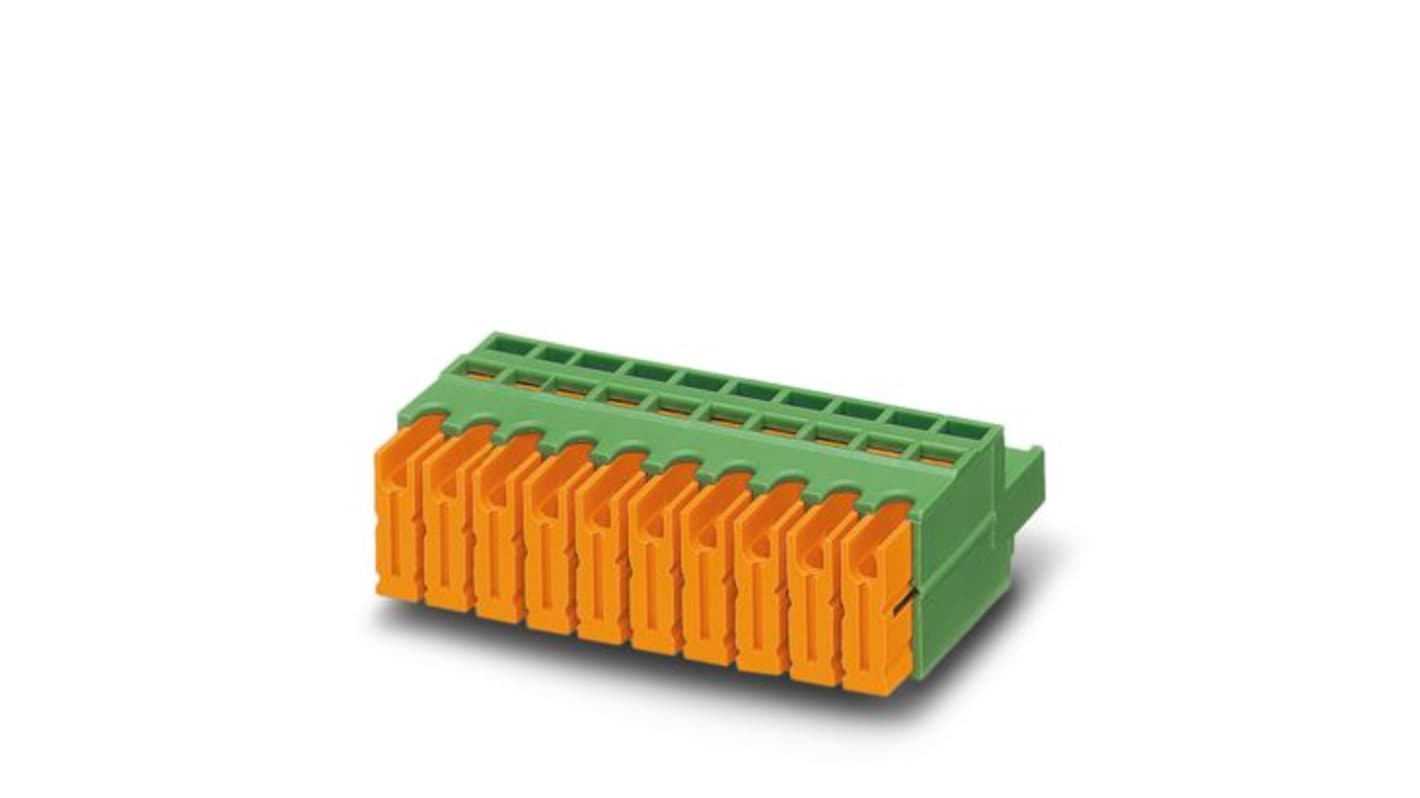 Phoenix Contact QC Series PCB Connector, 17-Contact, 5.08mm Pitch, 1-Row