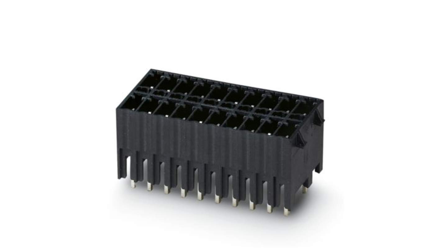Phoenix Contact MCDNV Series Straight Solder Mount PCB Header, 10 Contact(s), 3.5mm Pitch, 2 Row(s), Shrouded