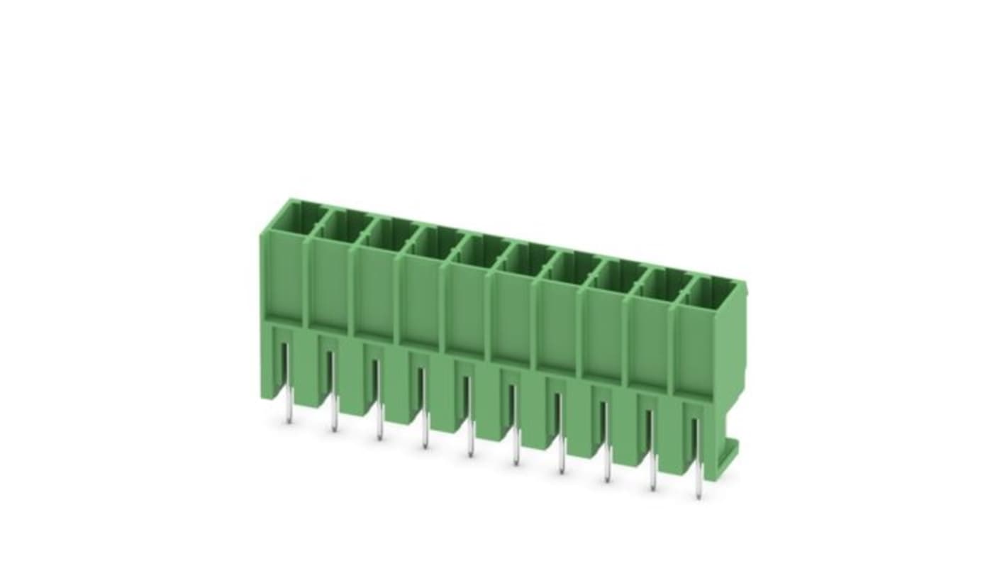 Phoenix Contact PCV Series Straight Wave Soldering PCB Header, 10 Contact(s), 7.62mm Pitch, 1 Row(s), Shrouded