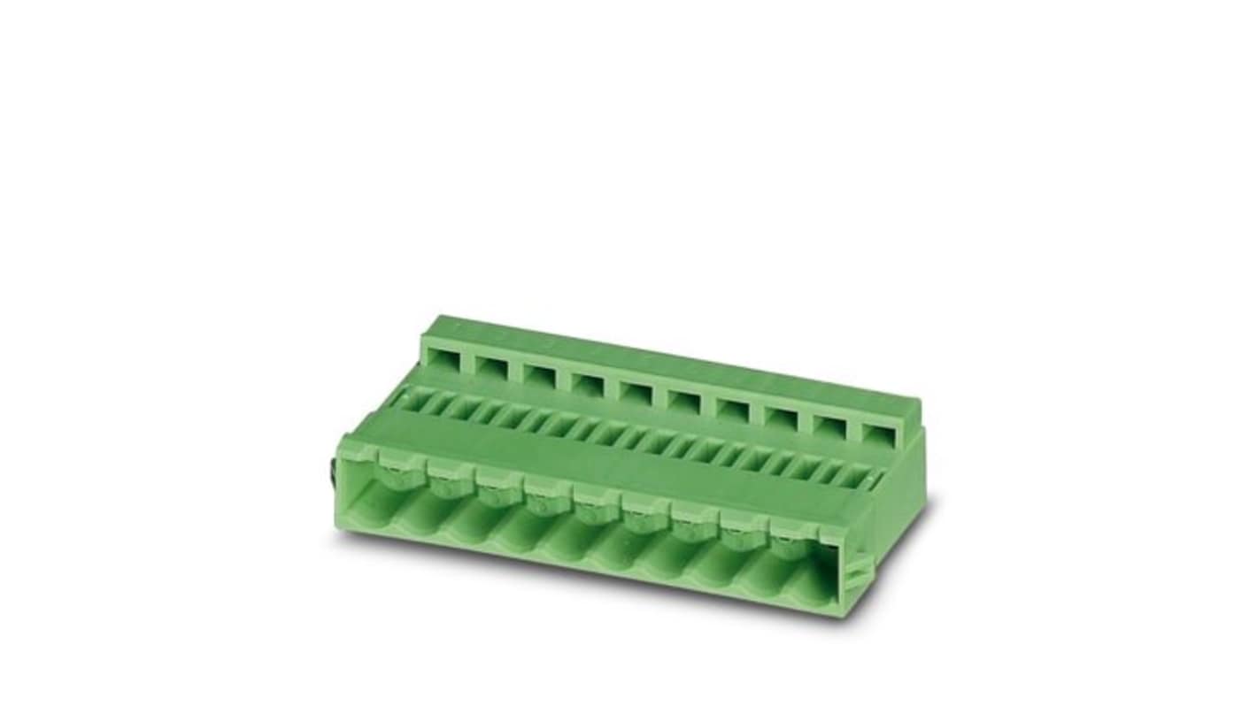 Phoenix Contact ICC Series PCB Connector, 8-Contact, 5.08mm Pitch, Snap-In, 1-Row, Crimp Termination
