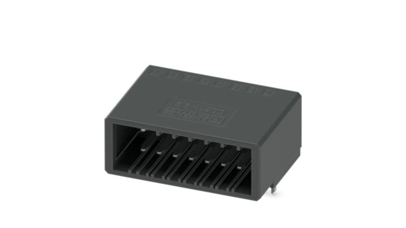 Phoenix Contact DD31H Series Straight Wave Soldering PCB Header, 14 Contact(s), 3.81mm Pitch, 2 Row(s), Shrouded