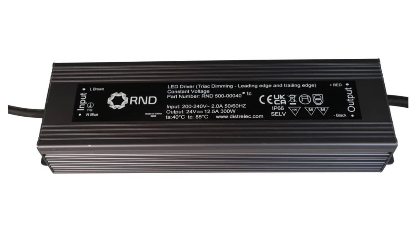 RND 300W LED驱动电源, 输出12V 25A, 可调光