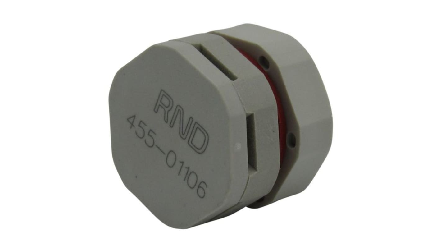 RND Vent Plug, M12, 12.5mm Hole Diameter, Polyamide, 16mm Diameter, Threaded