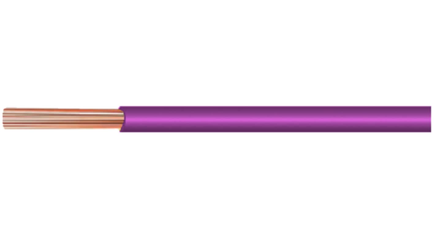 RND 紫色电线, 2.5 mm², 100m长, 14 AWG, LSZH绝缘, RND 475系列