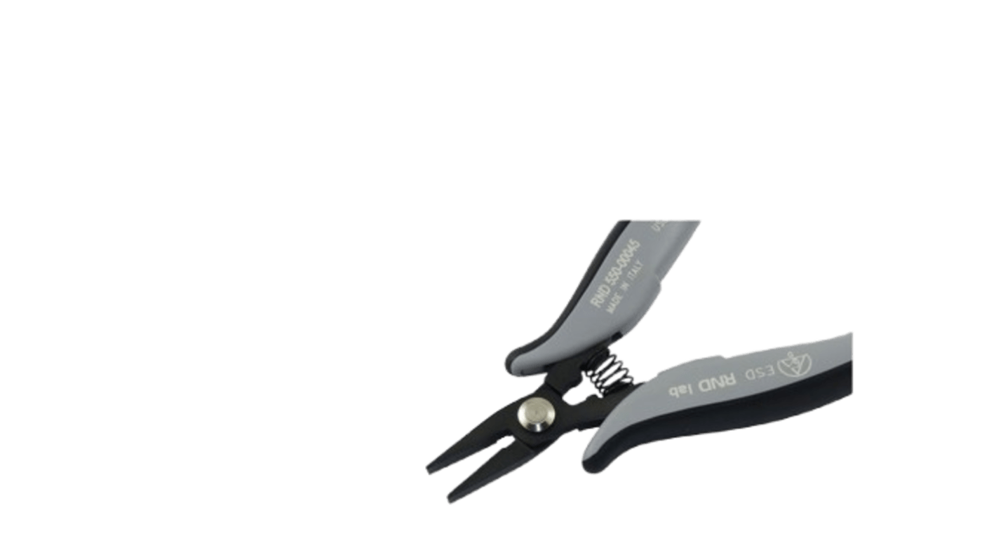 RND RND 550-00045 Pliers, 146 mm Overall, Flat Tip, 19mm Jaw, ESD