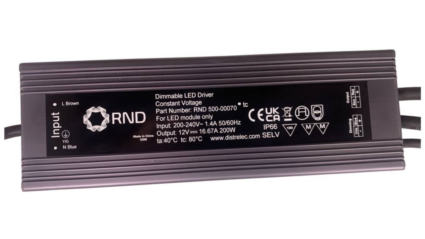 RND 200W LED驱动电源, 输出12V 16.67A
