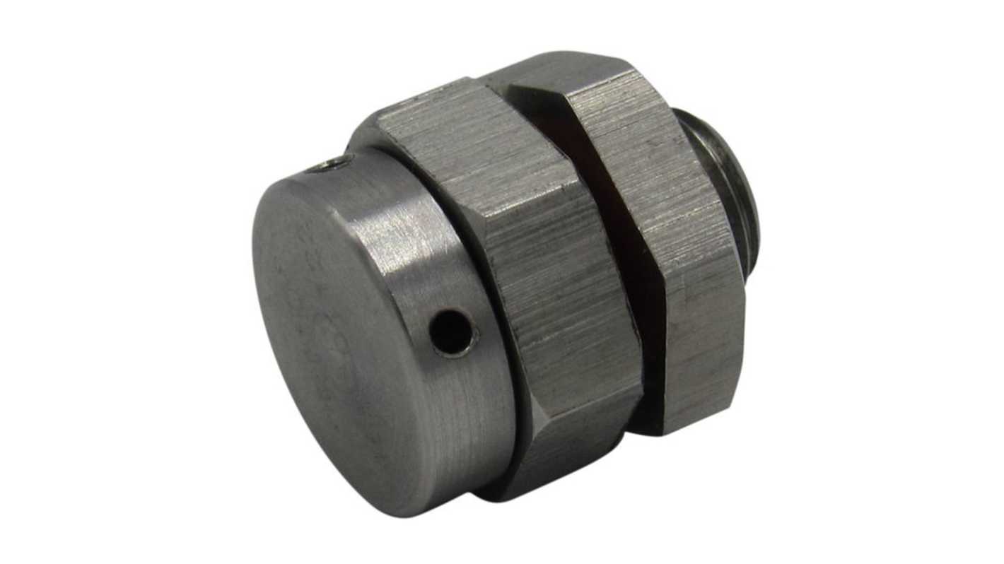 RND Pressure Compensating Plug, M8mm, 8mm Hole Diameter, Stainless Steel, 13mm Diameter, Threaded