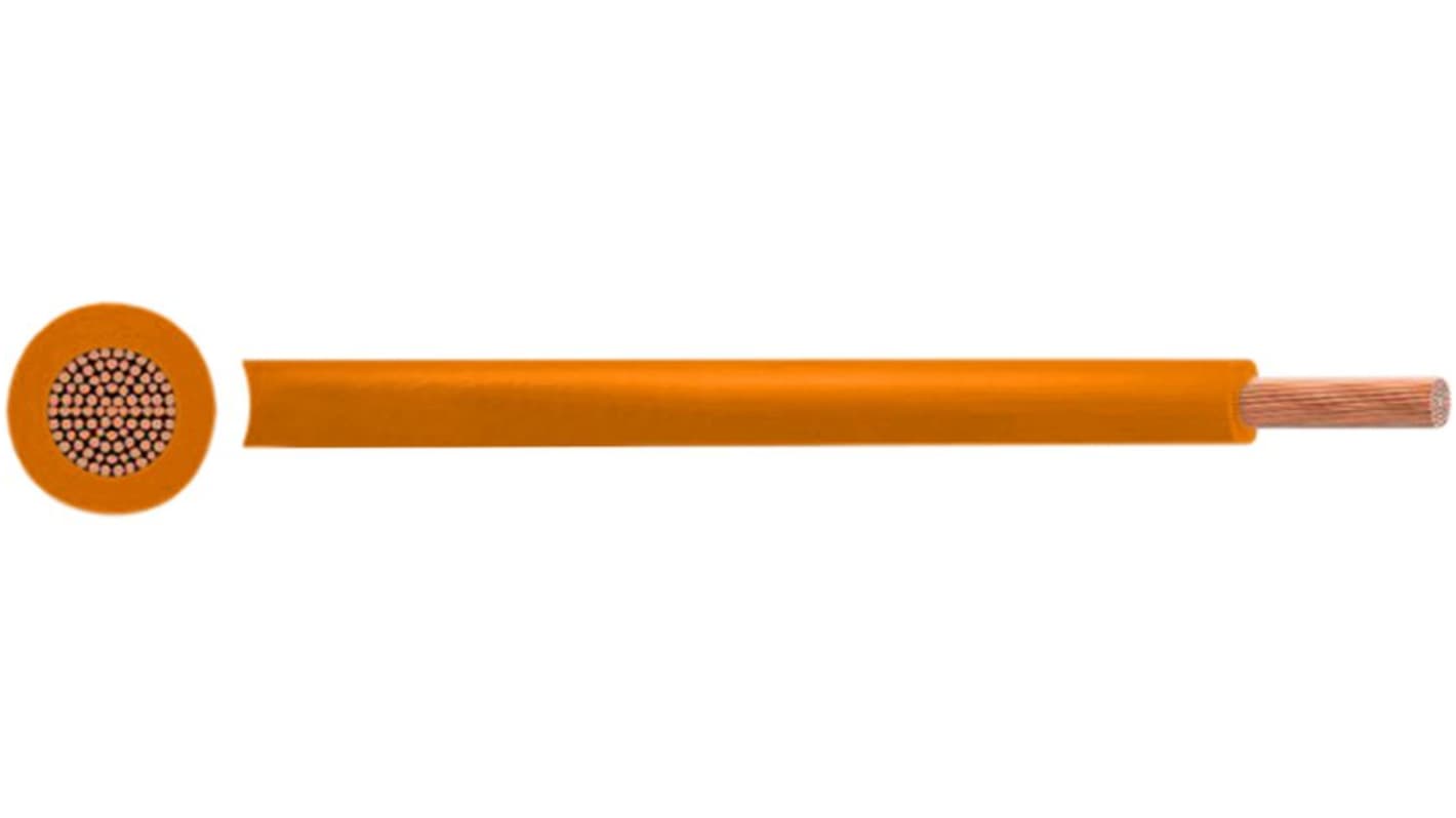 RND RND 475 Flexible, Mains 1 mm² Power Cable, Orange Polyvinyl Chloride PVC, 100m
