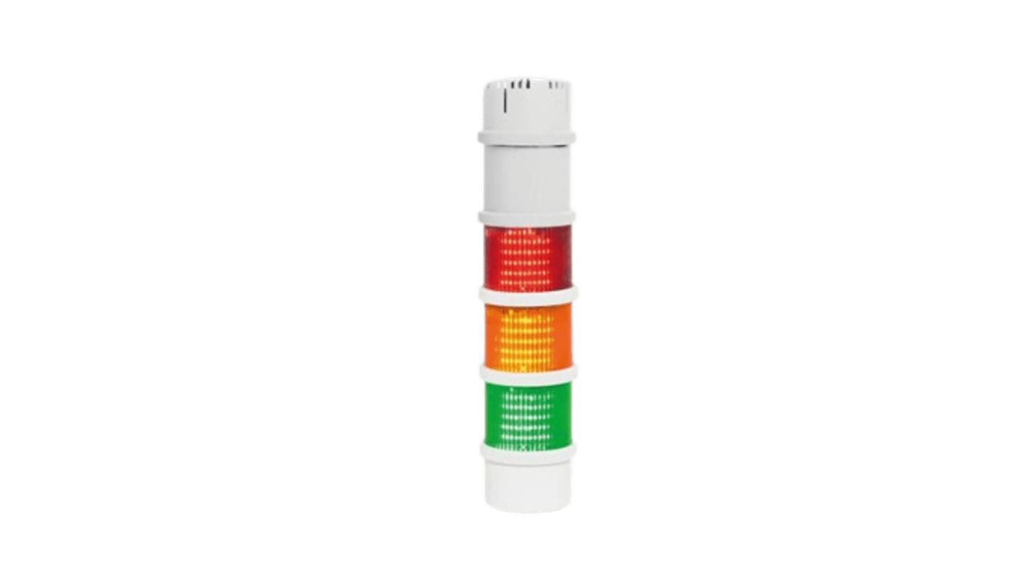 RND LED多层警示灯, 3个发光元件, 24V电源, 带电子发声器, RND 430系列