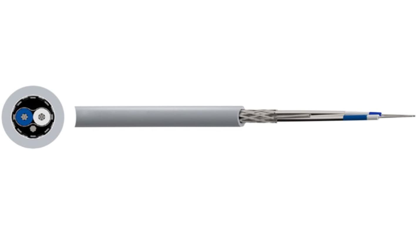 RND RND 475 Series Multipair Cable, 1 Cores, 0.2 mm², Screened, 24 AWG, 100m, Copper Braid Shield, Multipaired Cable