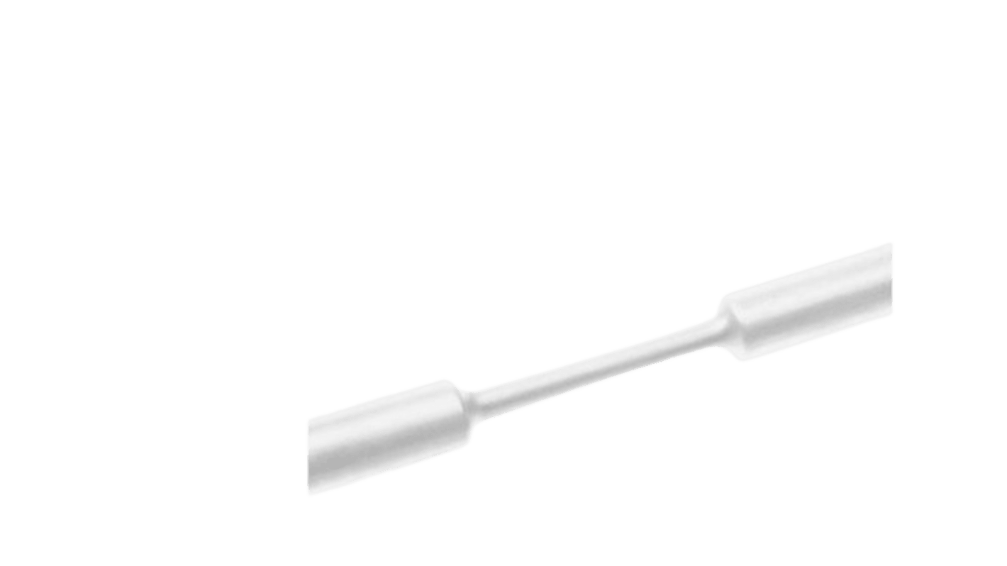RND Heat Shrink Tube, Clear 4.8 → 2.4mm Sleeve Dia. x 1.2m Length 2:1 Ratio, RND 465 Series