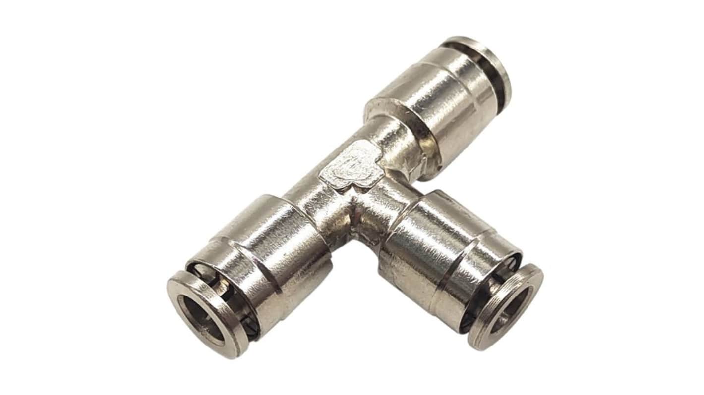 RND RND 425 Series T Fitting, Push In 8 mm to Push In 8 mm, Tube-to-Tube Connection Style, RND 425-00180