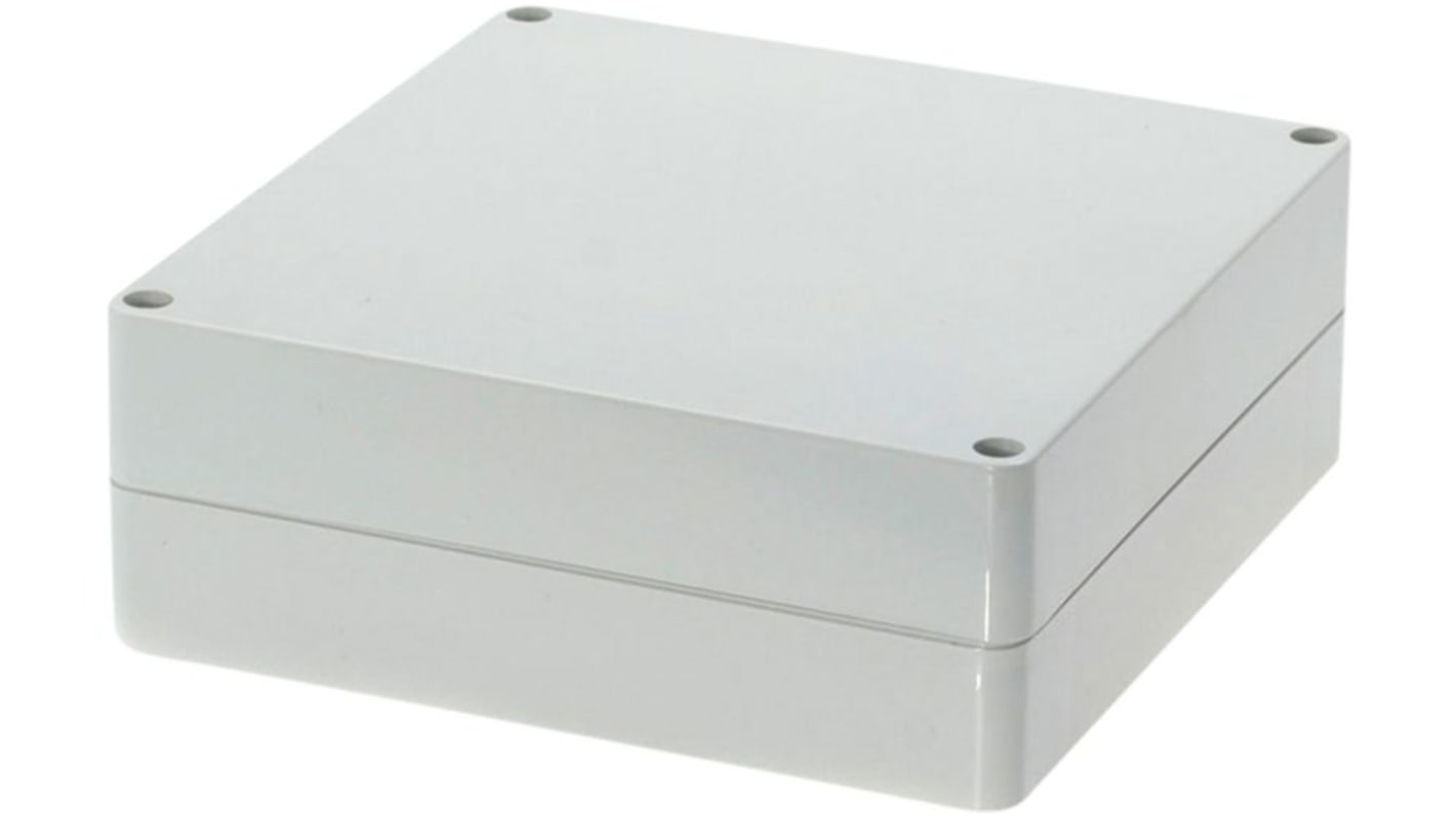 RND RND 455 Series Light Grey Polycarbonate General Purpose Enclosure, IP65, Light Grey Lid, 160x160x60mm