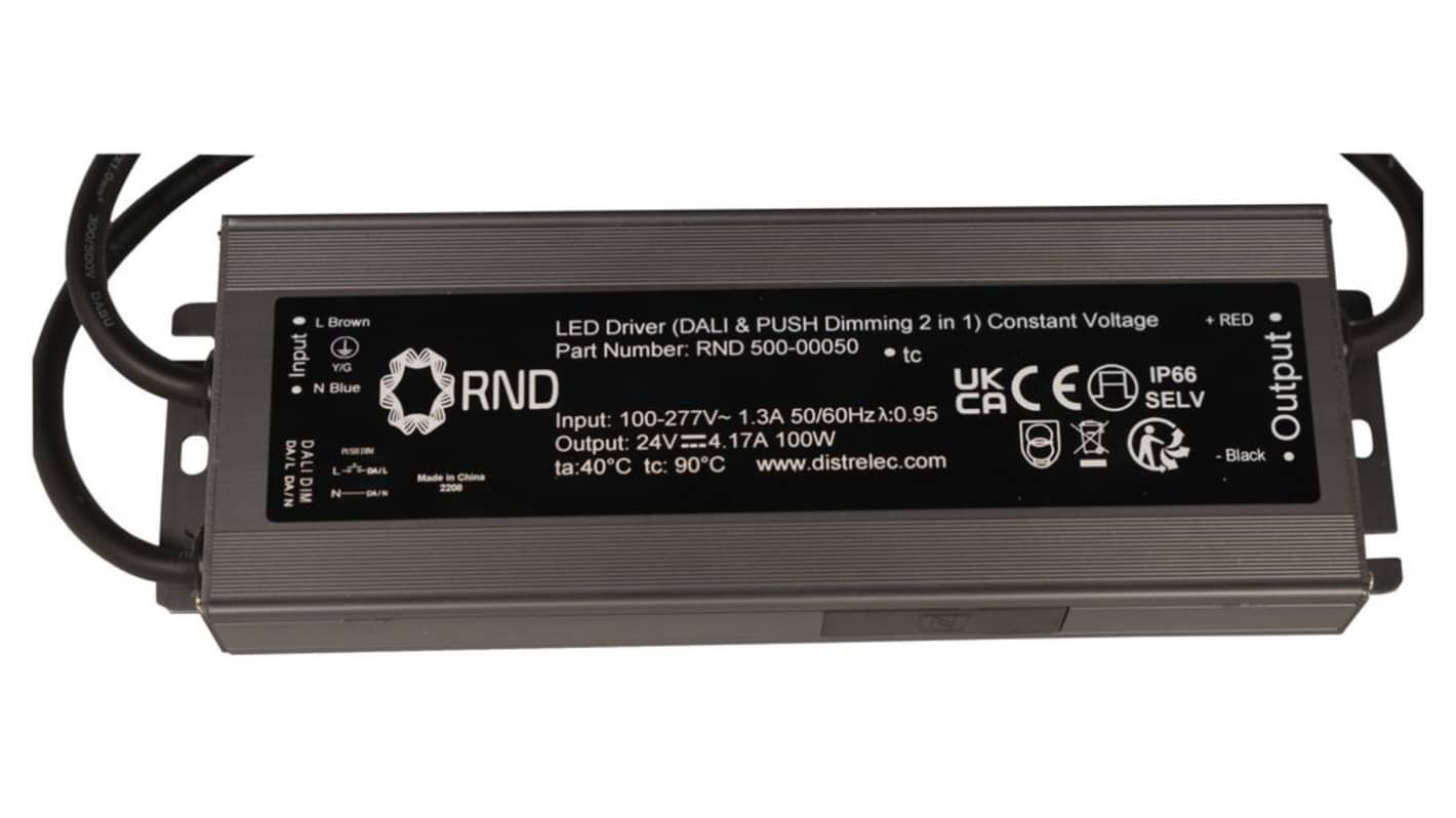 RND 100W LED驱动电源, 输出24V 4.17A, 可调光