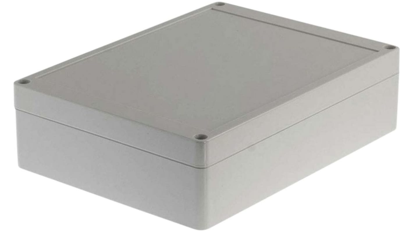 RND RND 455 Series Light Grey Polycarbonate General Purpose Enclosure, IP65, Light Grey Lid, 150x200x55mm
