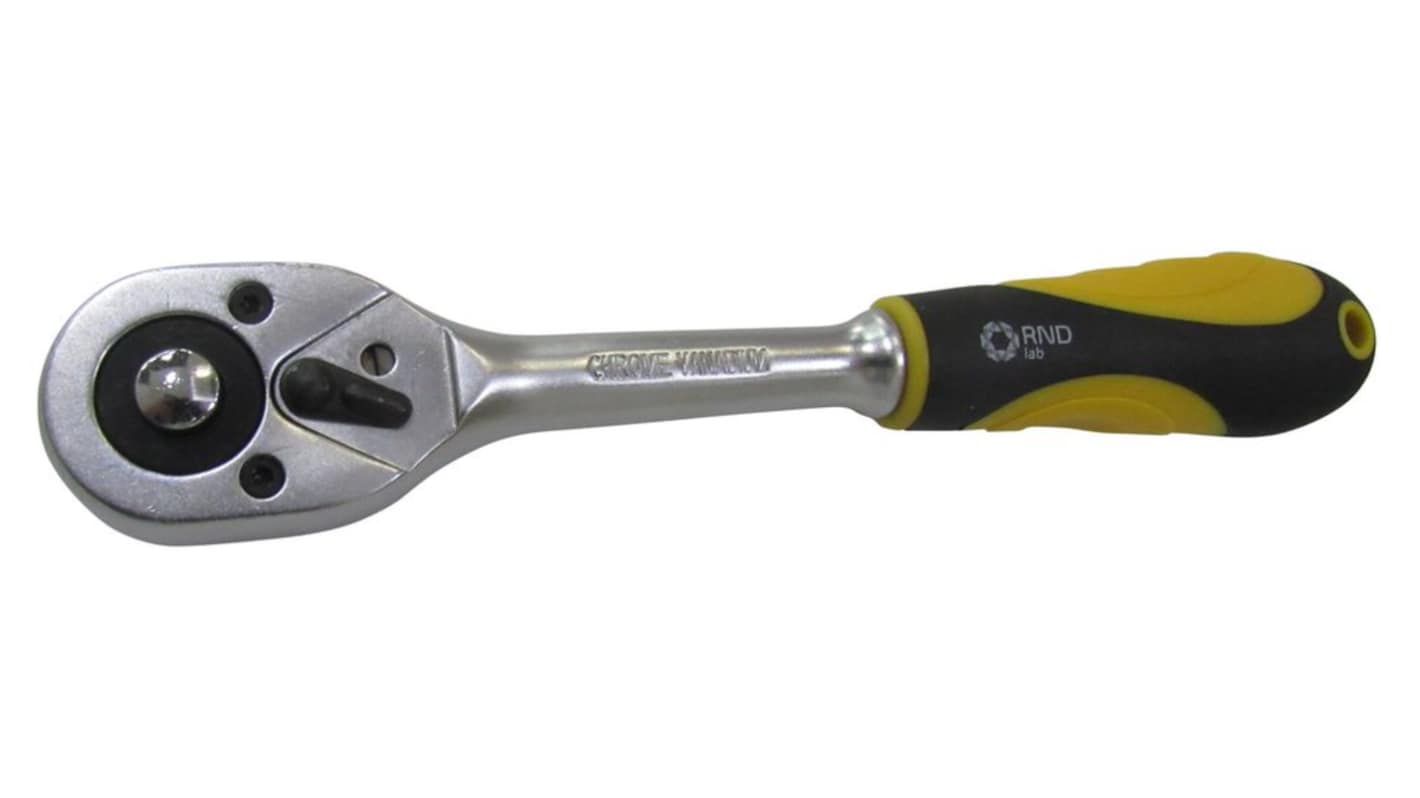 RND RND 550-00411 3/8 in Square Ratchet Handle with Ratchet Handle, 205 mm Overall