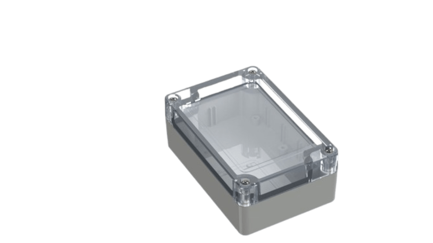 RND RND 455 Series Light Grey ABS, Polycarbonate General Purpose Enclosure, IP65, Light Grey Lid, 105x70x40mm