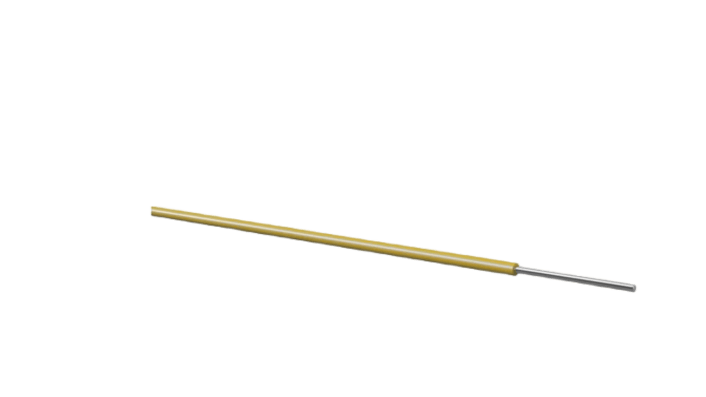 RND RND 475 Series Yellow 0.5 mm² Hook Up Wire, 20 AWG, 1, 100m, PVC Insulation, RND 475-00833