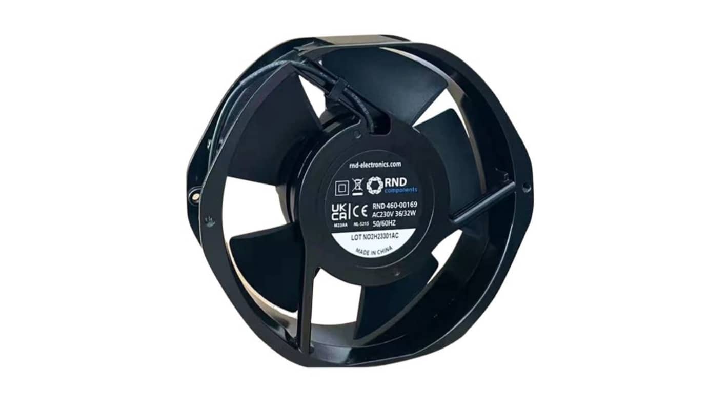 RND Axial Fan, 230 V, ac Operation, 271.8m³/h, 32 → 36W, 152x171x39mm