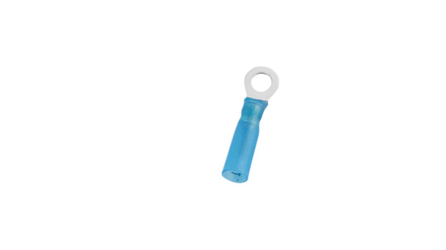 RND, RND 465 Insulated Ring Terminal, #8 Stud Size, Blue