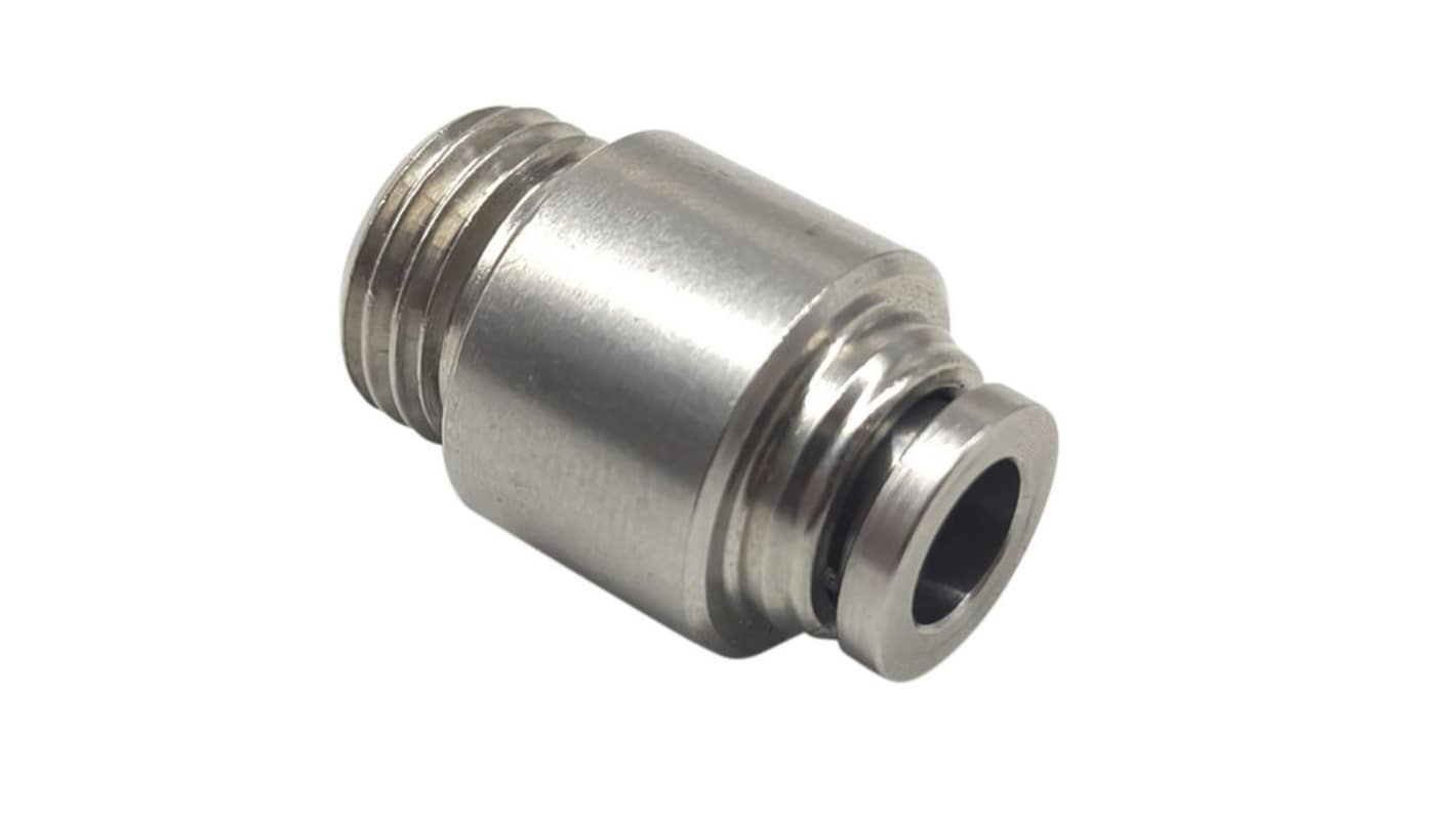 RND RND 425 Series Straight Fitting, R 1/2 Male to Push In 8 mm, Threaded-to-Tube Connection Style, RND 425-00269