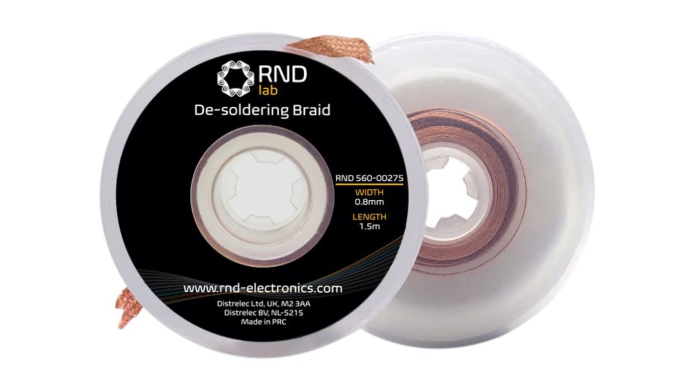 RND RND 560-00275 Desoldering Braid, 1.5 m Length