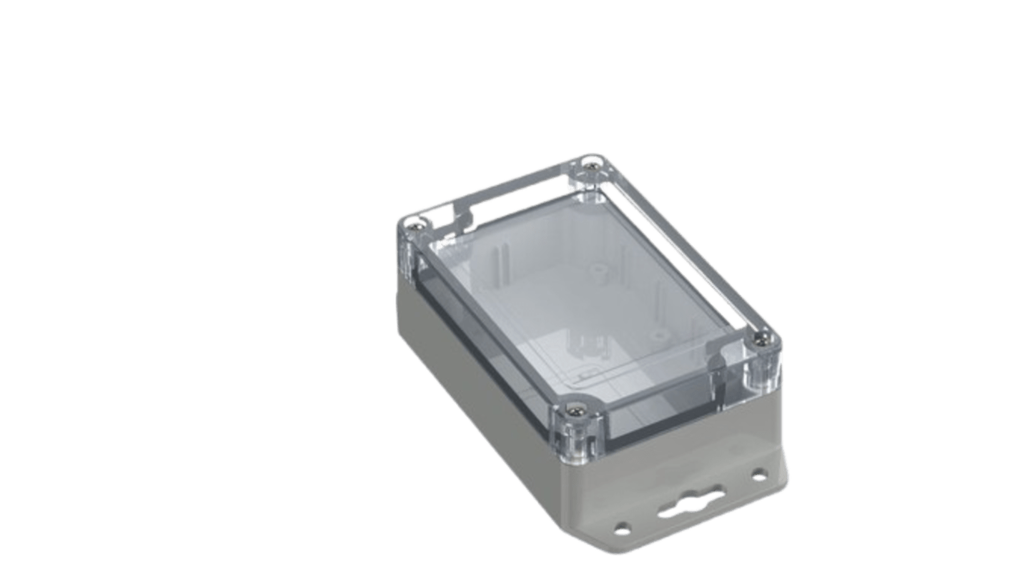 RND PC通用外壳, IP65, IK07, 带法兰, 浅灰色, 105x70x40mm, RND 455系列