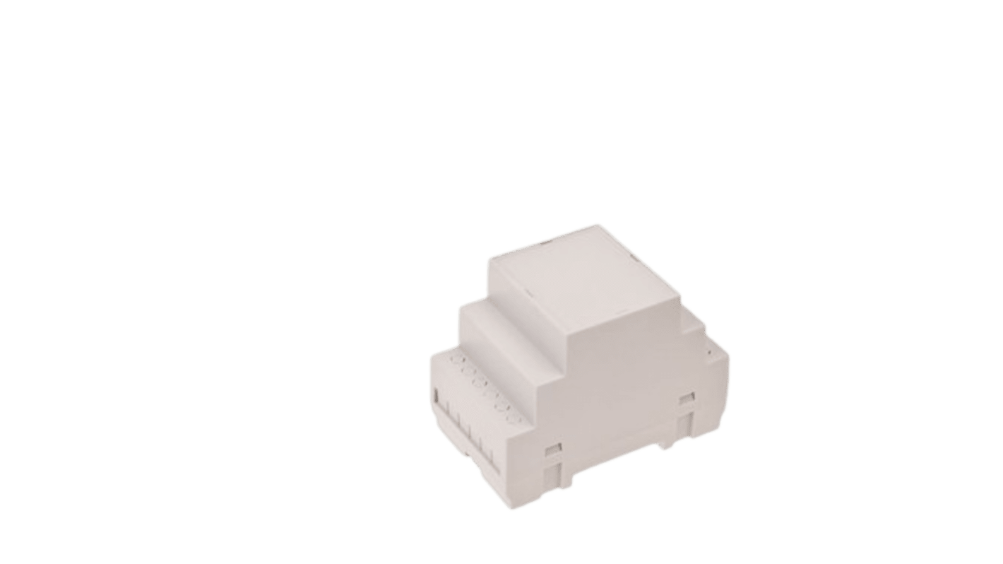 RND DIN Rail Enclosure Type RND 455 Series , 52.6x90x65.15mm, ABS DIN Rail Enclosure