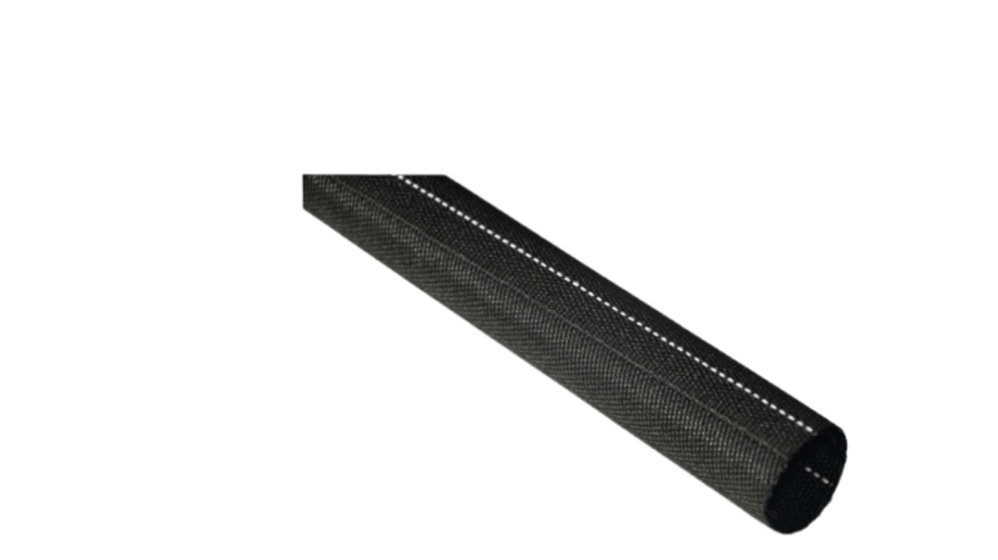 RND Expandable Braided Polyester Black Cable Sleeve, 5mm Diameter, 150m Length, RND 465 Series