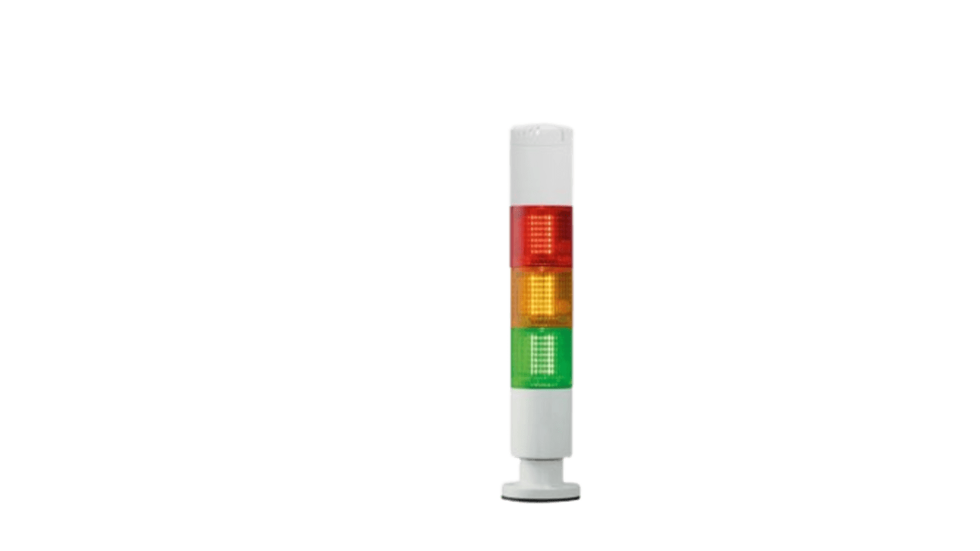 RND LED多层警示灯, 3个发光元件, 24V电源, 带电子发声器, RND 430系列