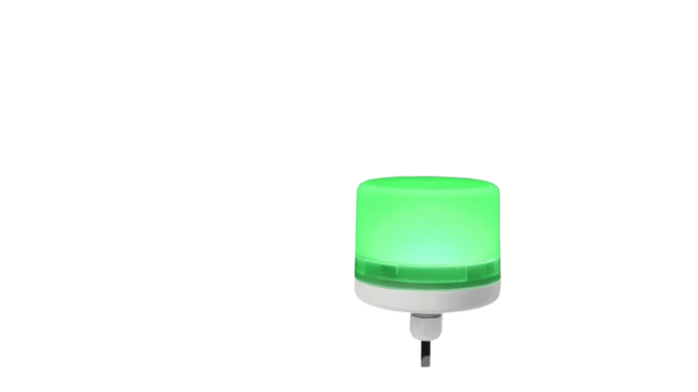 RND E-LITE Series Green Continuous lighting Beacon, 24 V, Surface Mount, LED Bulb, IK06, IP66
