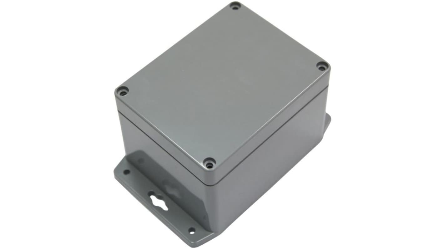 RND RND 455 Series Dark Grey ABS General Purpose Enclosure, IP67, Dark Grey Lid, 115 x 90 x 80mm