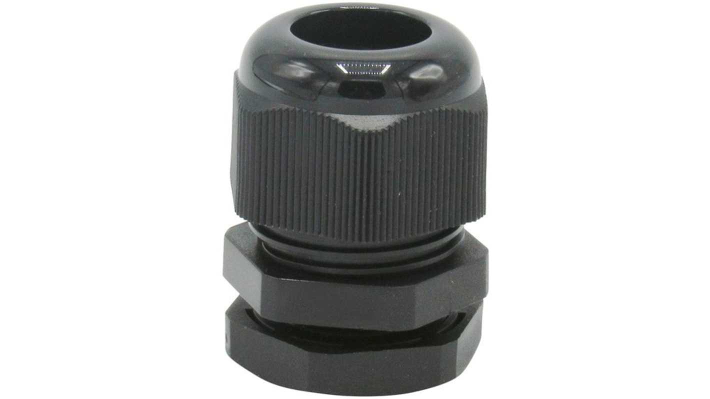 RND RND 465 Series Black Polyamide Cable Gland, PG11 Thread, 5mm min., 10mm max., IP68