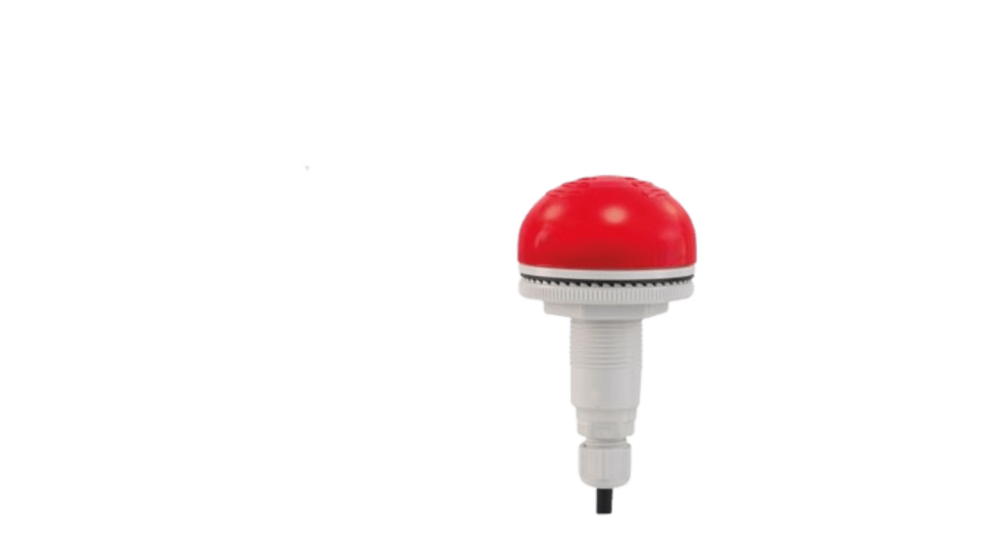 RND RND 430 Series Red LED Beacon, 24 V, IP65, Panel Mount, 84dB at 1 Metre