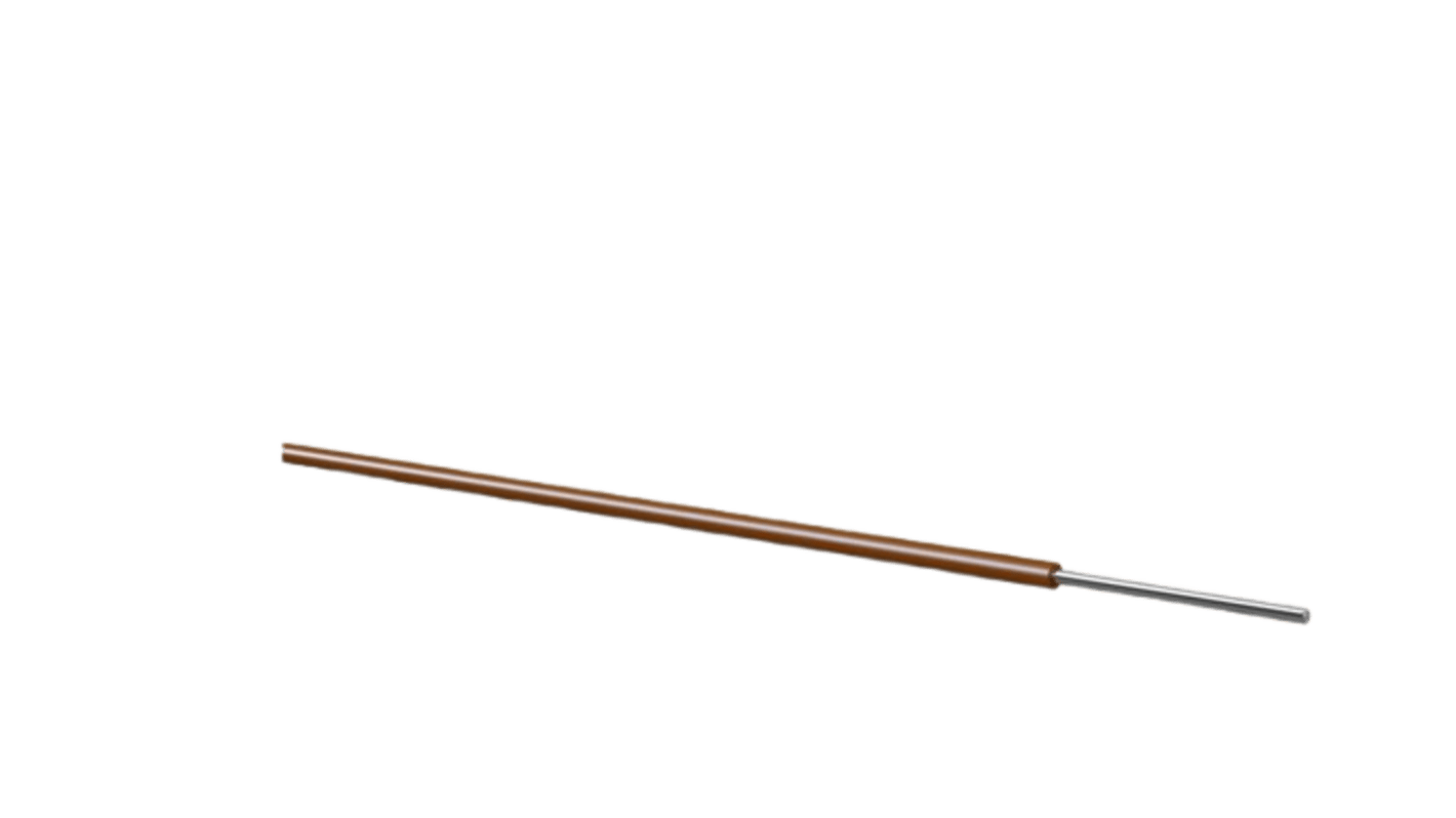 RND 棕色电线, 0.5 mm², 100m长, 20 AWG, PVC绝缘, RND 475系列