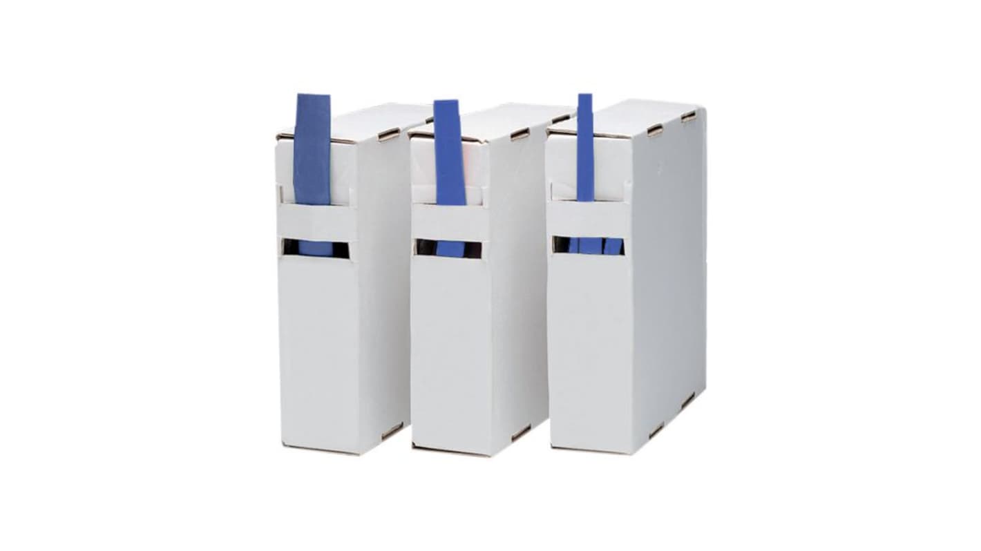 RND Heat Shrink Tube, Blue 19 → 9mm Sleeve Dia. x 5m Length 2:1 Ratio, RND 465 Series