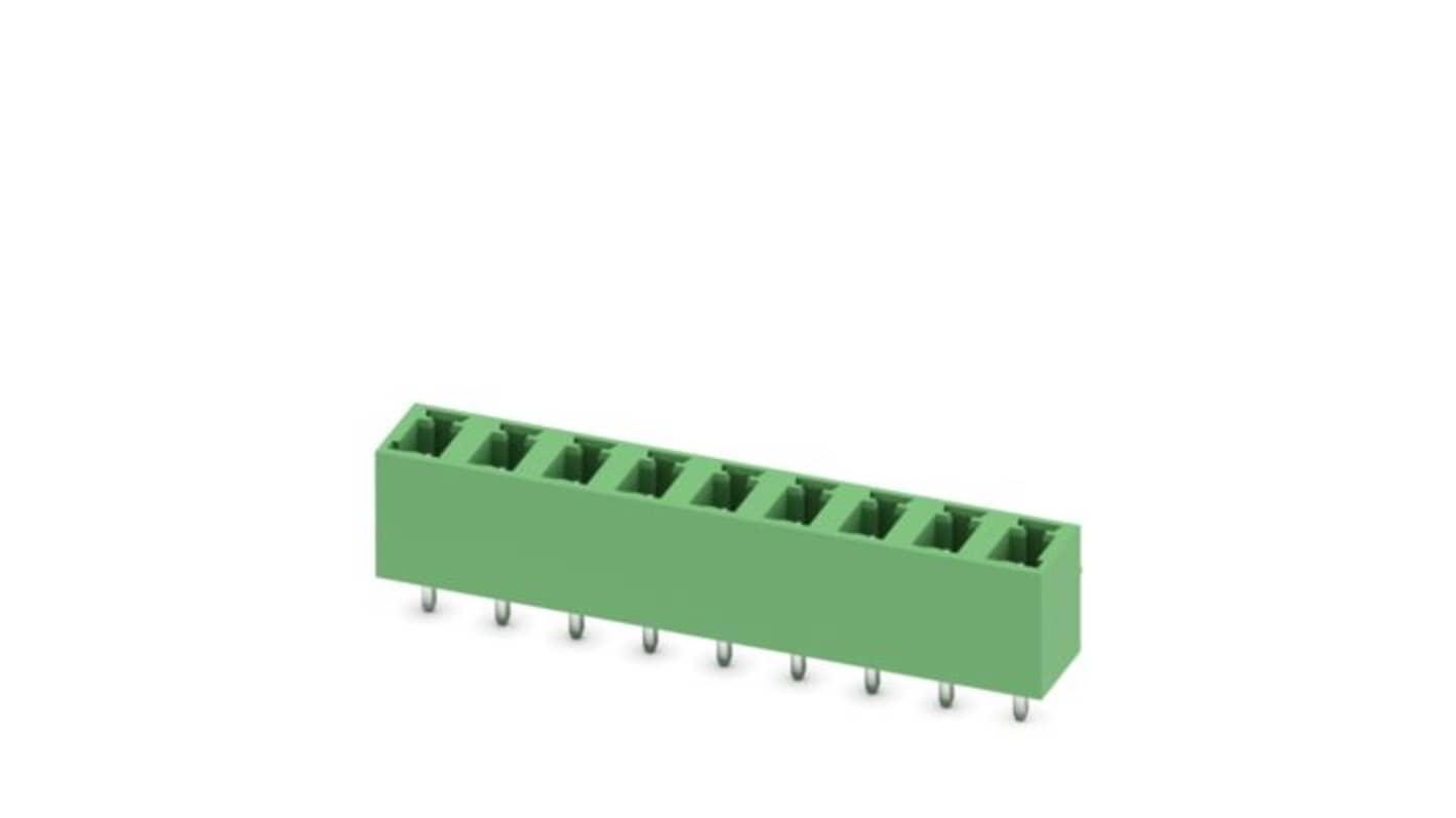 Phoenix Contact MCV Series Vertical Wave Soldering PCB Header, 9 Contact(s), 5.08mm Pitch, 1 Row(s), Shrouded