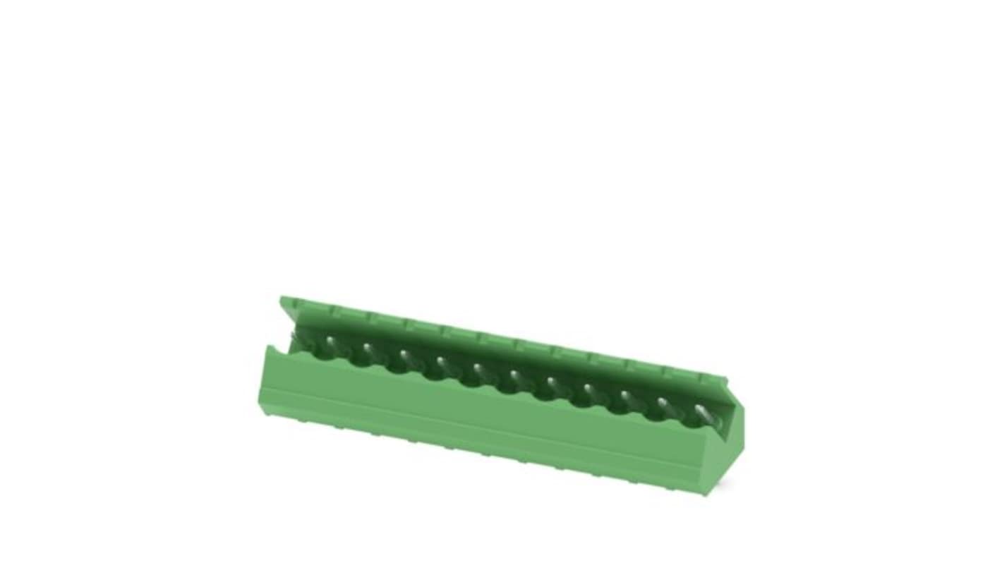 Phoenix Contact SMSTB Series Angled Wave Soldering PCB Header, 12 Contact(s), 5.08mm Pitch, 1 Row(s), Shrouded