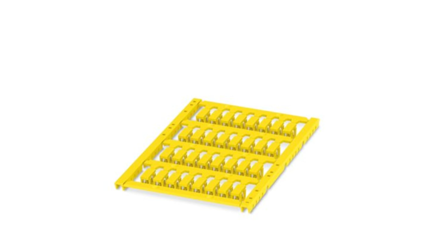 Phoenix Contact UCT Clip On Cable Markers, Yellow, Pre-printed "Unlabeled", 3.5 → 4.1mm Cable, for Conductor And